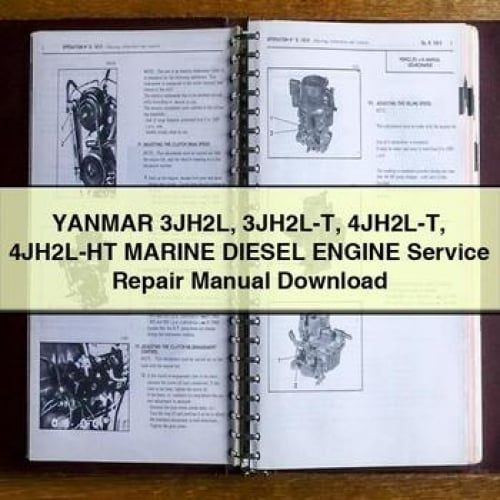 Manuel de réparation et d'entretien du moteur diesel marin YANMAR 3JH2L 3JH2L-T 4JH2L-T 4JH2L-HT