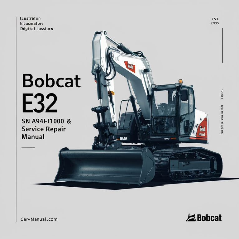 BOBCAT E32 Excavator SN A94H11001 & Above Service Repair Manual