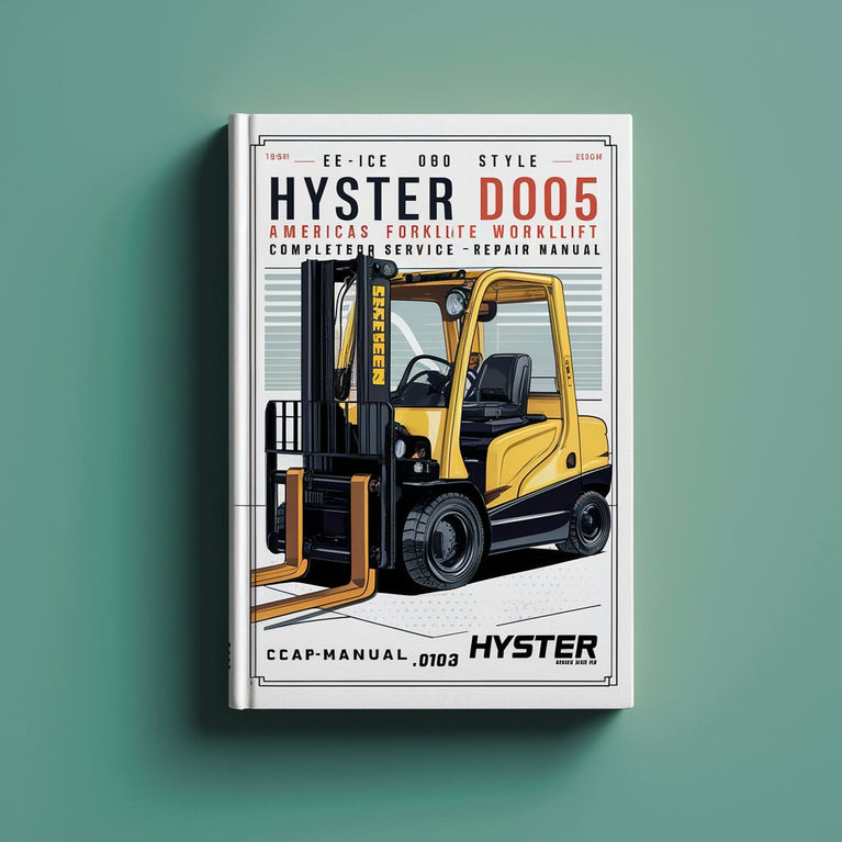 Manual completo de reparación y servicio de taller de carretilla elevadora Hyster D005 H80E Americas