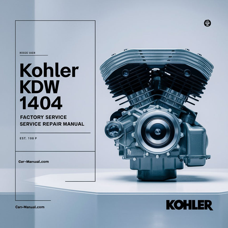 Manual de reparación y servicio de fábrica del motor Kohler KDW 1404