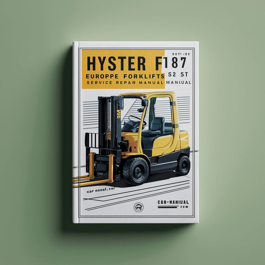 Manual de servicio y reparación de la carretilla elevadora Hyster F187 S2 de 5 pies para Europa