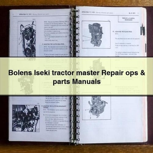 Bolens Iseki tractor master Repair ops & parts Manuals PDF Download