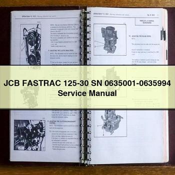 Manual de servicio y reparación JCB FASTRAC 125-30 SN 0635001-0635994