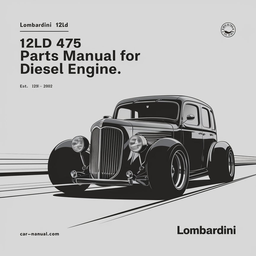 Manual de piezas para motor diésel Lombardini 12LD 475