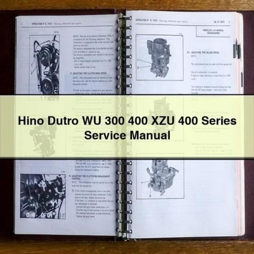 Manual de servicio y reparación de la serie Hino Dutro WU 300 400 XZU 400