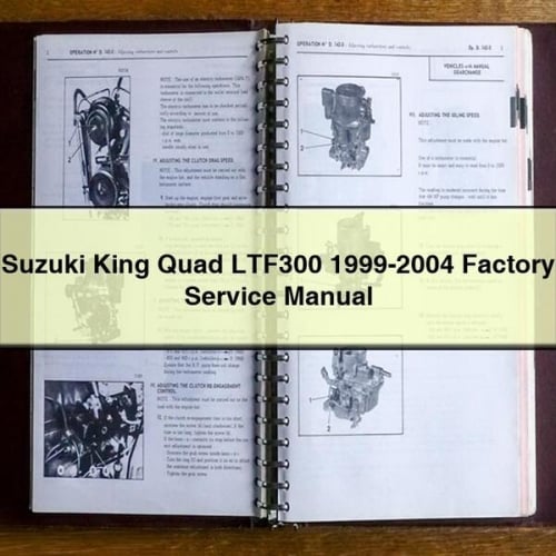 Manual de reparación y servicio de fábrica de Suzuki King Quad LTF300 1999-2004