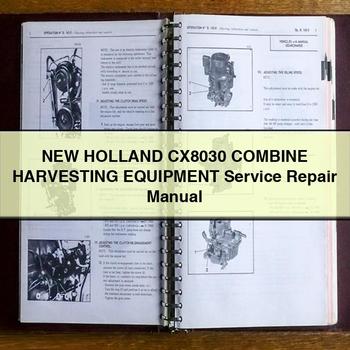 Manual de servicio y reparación de equipos de cosecha New Holland CX8030 Sombine