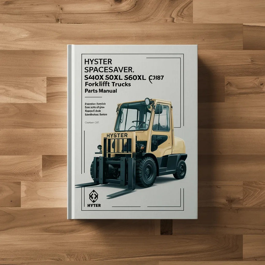 Manuel des pièces détachées pour chariots élévateurs Hyster Spacesaver S40XL S50XL S60XL (C187)