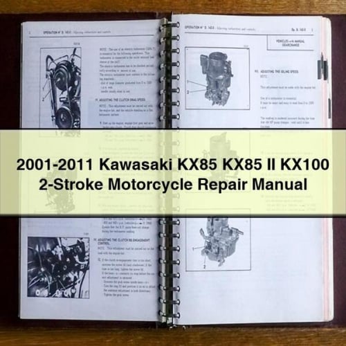 2001-2011 Kawasaki KX85 KX85 II KX100 2-Stroke Motorcycle Repair Manual Download PDF