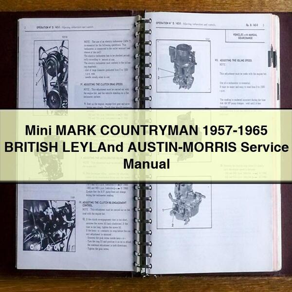 Manuel de réparation et d'entretien Mini MARK COUNTRYMAN 1957-1965 BRITISH Leyland AUSTIN-MORRIS