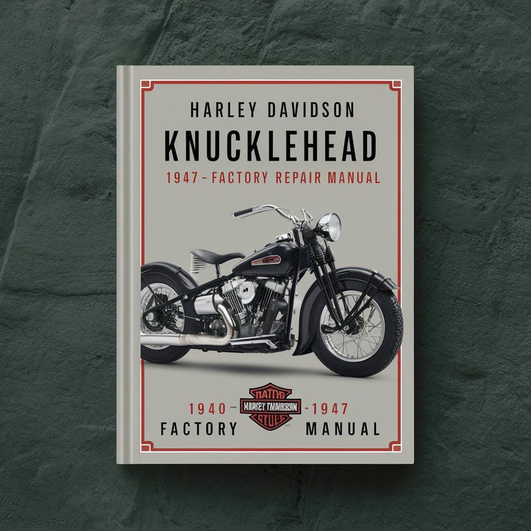 Manuel de réparation d'usine Harley Davidson Knucklehead 1940-1947