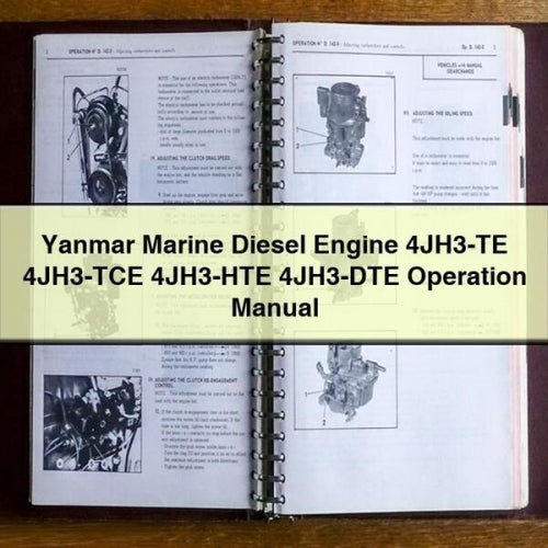 Yanmar Marine Diesel Engine 4JH3-TE 4JH3-TCE 4JH3-HTE 4JH3-DTE Operation Manual Download PDF