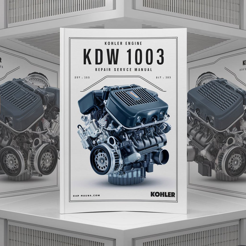 Manuel de réparation et d'entretien du moteur Kohler KDW 1003