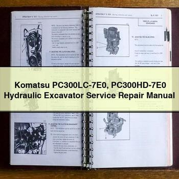 Manual de servicio y reparación de la excavadora hidráulica Komatsu PC300LC-7E0 PC300HD-7E0