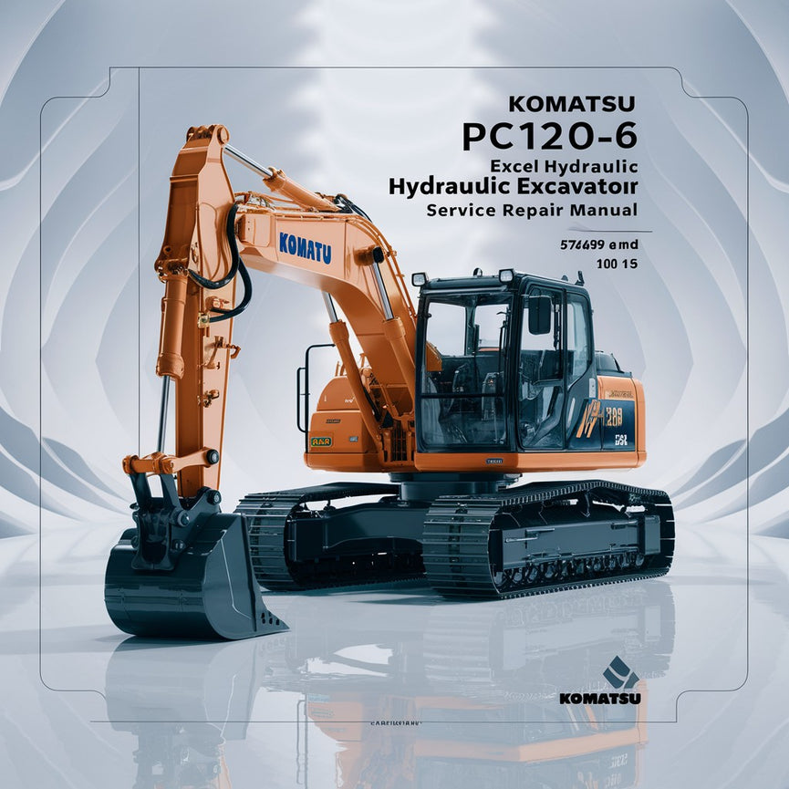 Manual de servicio y reparación de la excavadora hidráulica Komatsu PC120-6 Excel (número de serie: 57499 y posteriores)