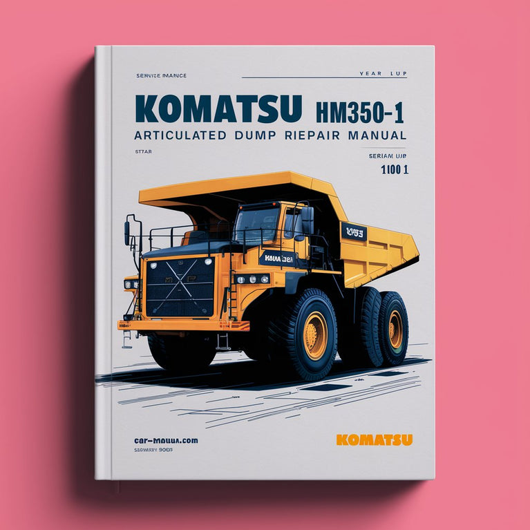 Manual de servicio y reparación del camión volquete articulado Komatsu HM350-1 (número de serie: 1001 y posteriores)