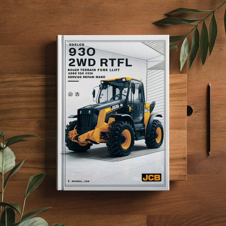 Manuel d'entretien JCB 930 2WD RTFL (élévateur à fourche tout terrain) SN 1280000-1281999