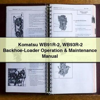 Manual de operación y mantenimiento de la retroexcavadora-cargadora Komatsu WB91R-2 WB93R-2