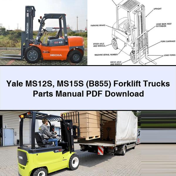 Yale MS12S MS15S (B855) Forklift Trucks Parts Manual PDF Download