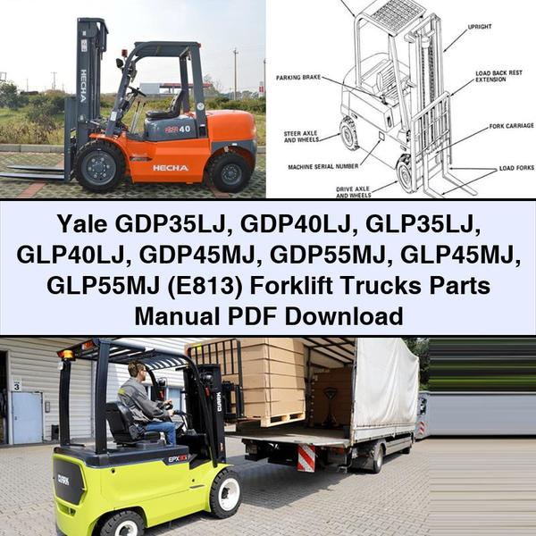 Yale GDP35LJ GDP40LJ GLP35LJ GLP40LJ GDP45MJ GDP55MJ GLP45MJ GLP55MJ (E813) Forklift Trucks Parts Manual