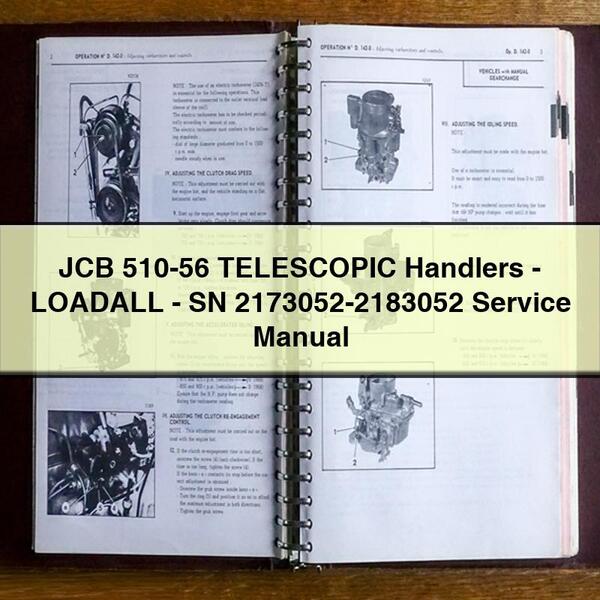 JCB 510-56 TELESCOPIC Handlers-LOADALL-SN 2173052-2183052 Service Repair Manual