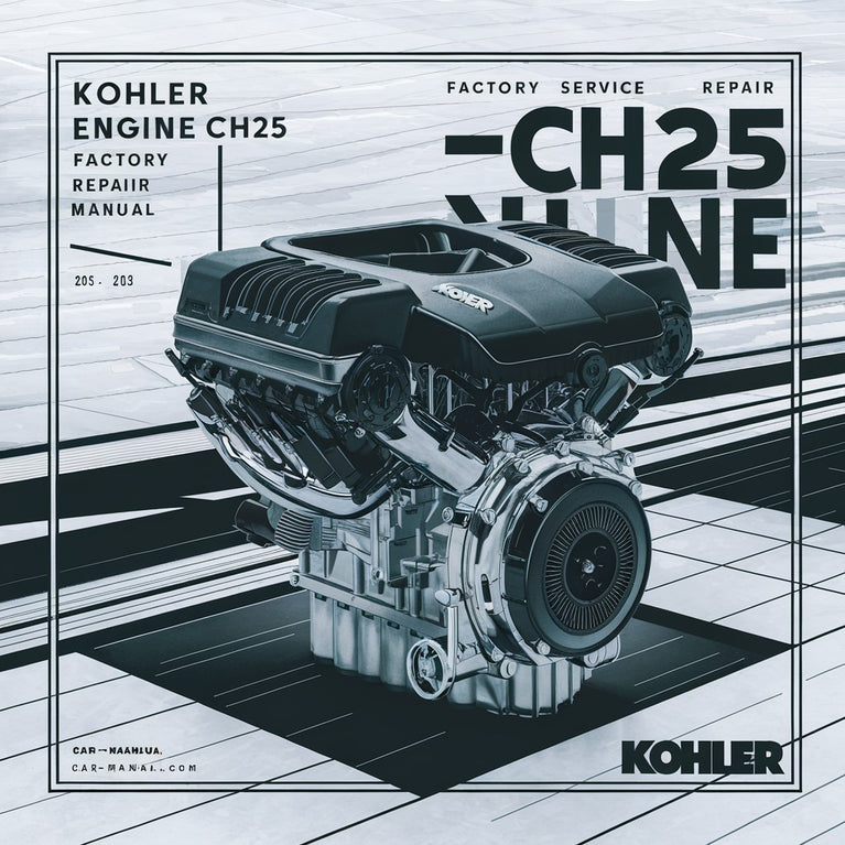 Manuel de réparation et d'entretien d'usine du moteur Kohler CH25