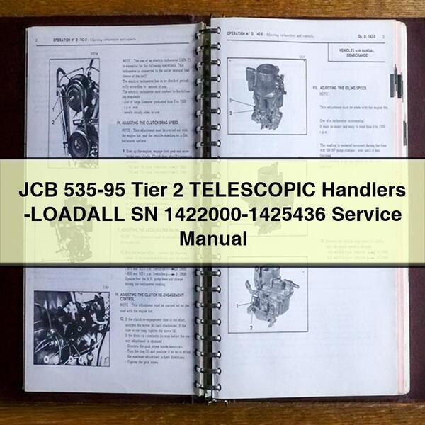 JCB 535-95 Tier 2 TELESCOPIC Handlers -LOADALL SN 1422000-1425436 Service Repair Manual