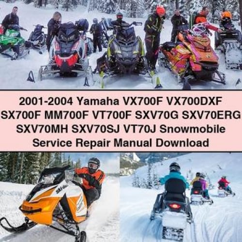 Yamaha VX700, SX700, VT700, SXV70 Snowmobile Service Repair Manual (2001-2004)