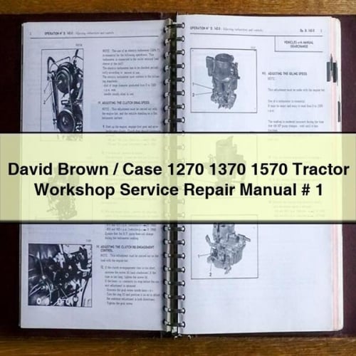 Manual de servicio y reparación del taller del tractor David Brown/Case 1270 1370 1570 n.º 1