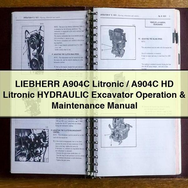 LIEBHERR A904C Litronic/A904C HD Litronic HYDRAULIC Excavator Operation & Maintenance Manual