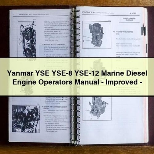 Yanmar YSE YSE-8 YSE-12 Marine Diesel Engine Operators Manual - Improved - Download PDF