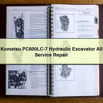 Manuel de réparation et d'entretien de l'excavatrice hydraulique Komatsu PC600LC-7