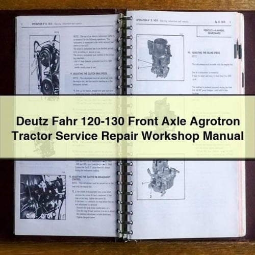 Manual de taller y reparación del eje delantero del tractor Agrotron de Deutz Fahr 120-130