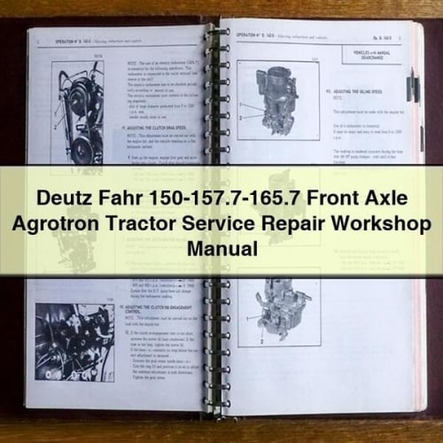 Manual de taller y reparación del eje delantero del tractor Agrotron de Deutz Fahr 150-157.7-165.7