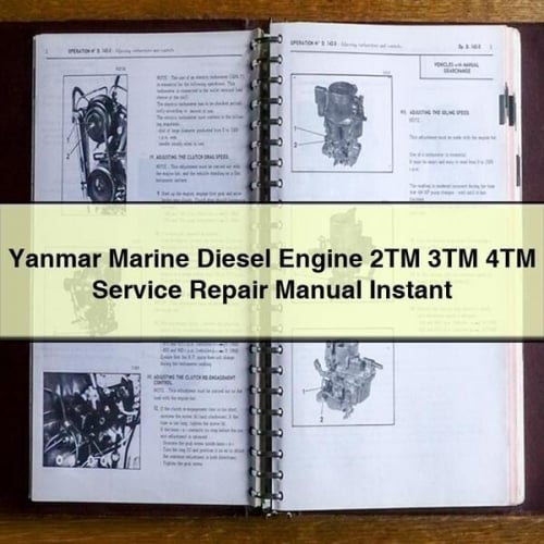 Manuel de réparation et d'entretien du moteur diesel marin Yanmar 2TM 3TM 4TM