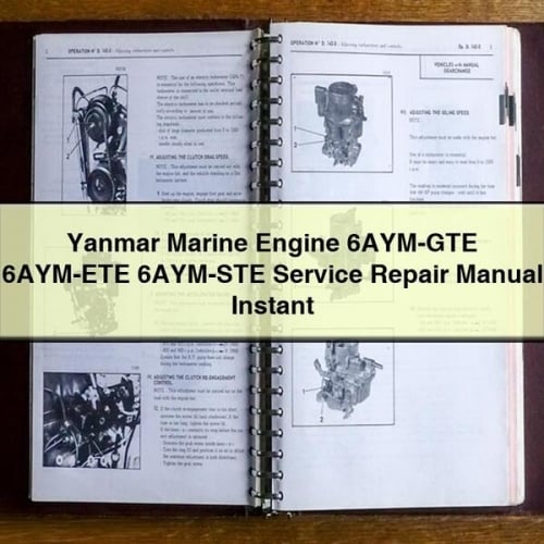 Yanmar Marine Engine 6AYM-GTE 6AYM-ETE 6AYM-STE Service Repair Manual Instant Download PDF