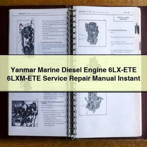 Manual de servicio y reparación del motor diésel marino Yanmar 6LX-ETE 6LXM-ETE