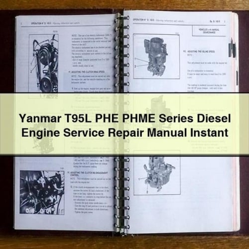 Manual de servicio y reparación del motor diésel Yanmar T95L PHE PHME