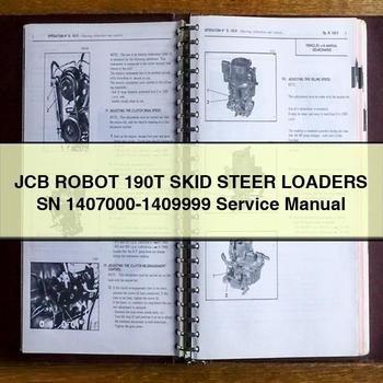 Manual de reparación y servicio de cargadoras de dirección deslizante JCB ROBOT 190T SN 1407000-1409999