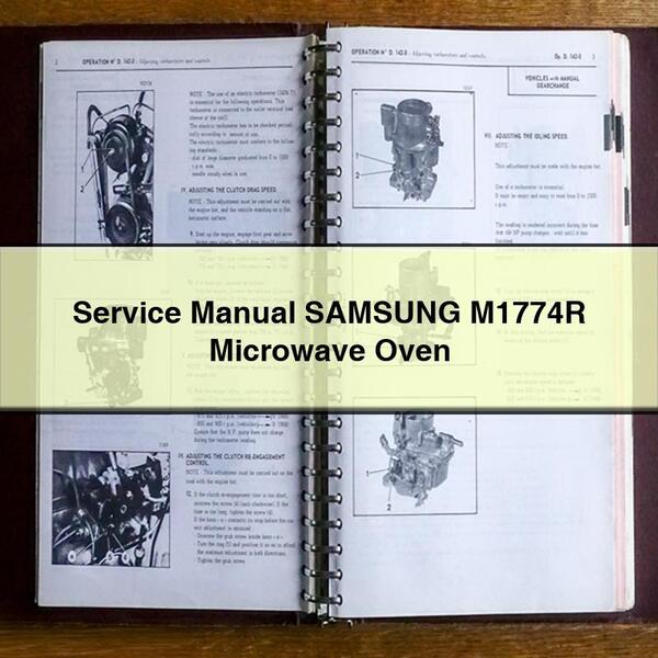 Service Repair Manual SAMSUNG M1774R Microwave Oven