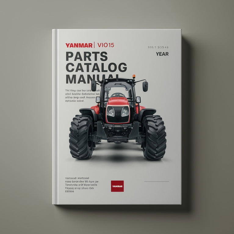 Manual del catálogo de piezas de Yanmar VIO15