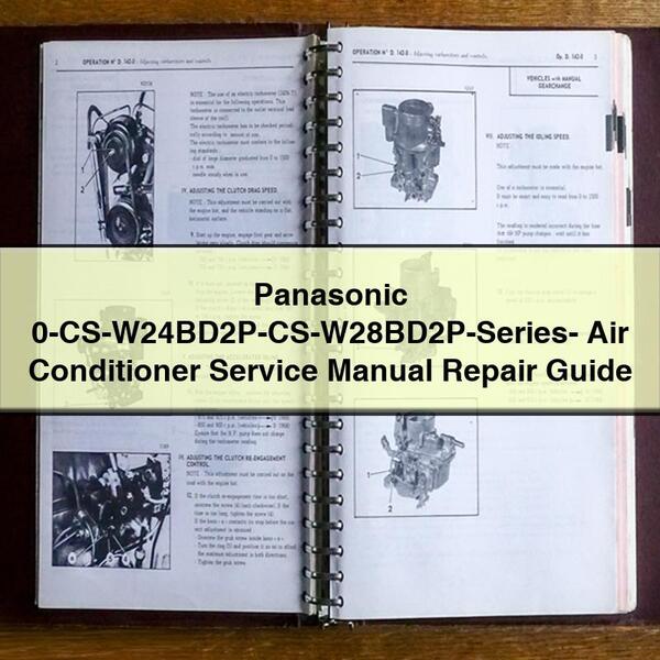 Manual de servicio y reparación del aire acondicionado Panasonic 0-CS-W24BD2P-CS-W28BD2P-Series