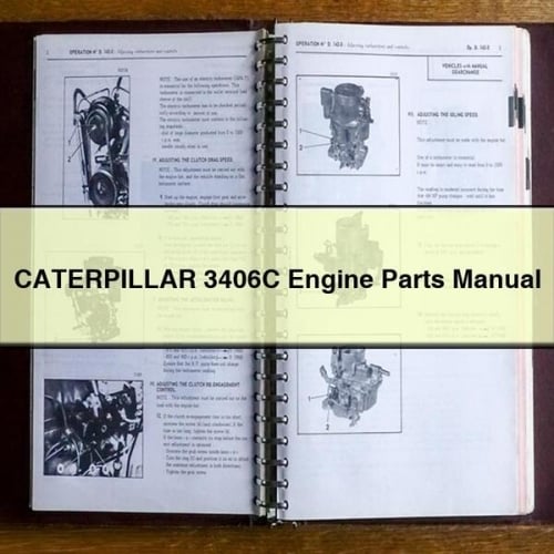 Manuel des pièces du moteur CATERPILLAR 3406C