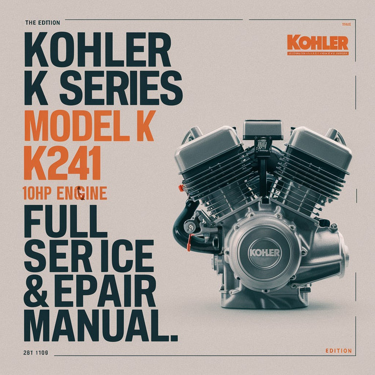 Manuel complet de réparation et d'entretien du moteur Kohler K241 10HP de la série K