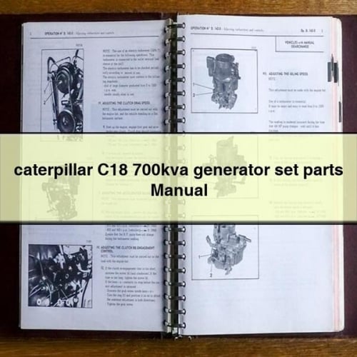 Manual de piezas del generador Caterpillar C18 700kva