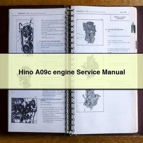 Manuel de réparation et d'entretien du moteur Hino A09c