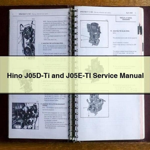 Hino J05D-Ti and J05E-TI Service Manual PDF Download