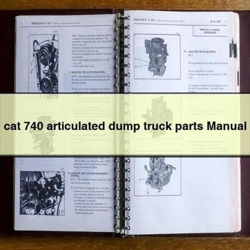 Manual de piezas del camión volquete articulado Cat 740