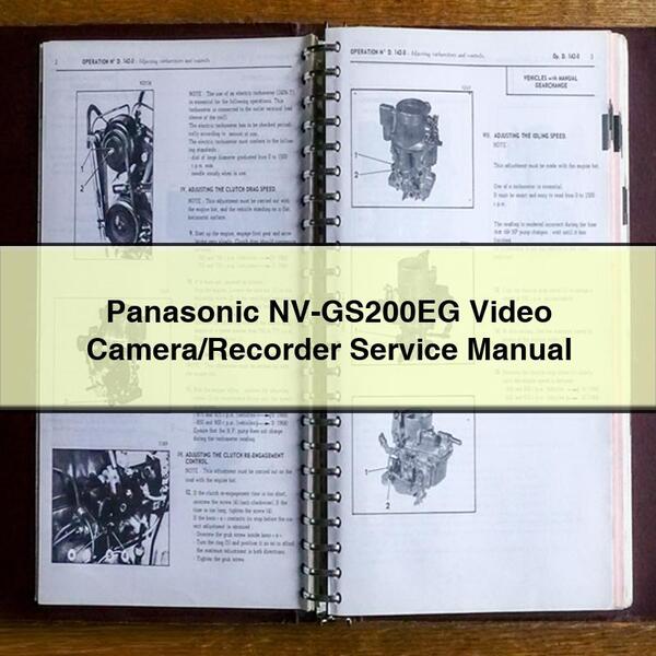 Manual de servicio de la videocámara/grabadora Panasonic NV-GS200EG