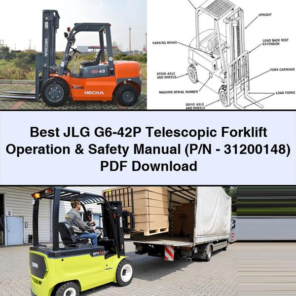 Best JLG G6-42P Telescopic Forklift Operation & Safety Manual (P/N-31200148)